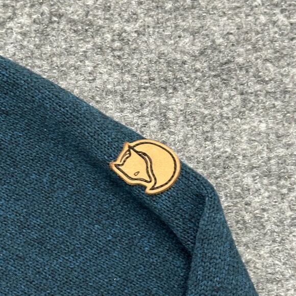 Fjallraven Ovik Fleece Hoodie Womens Small Blue Full Zip Outdoor Jacket - Picture 4 of 12